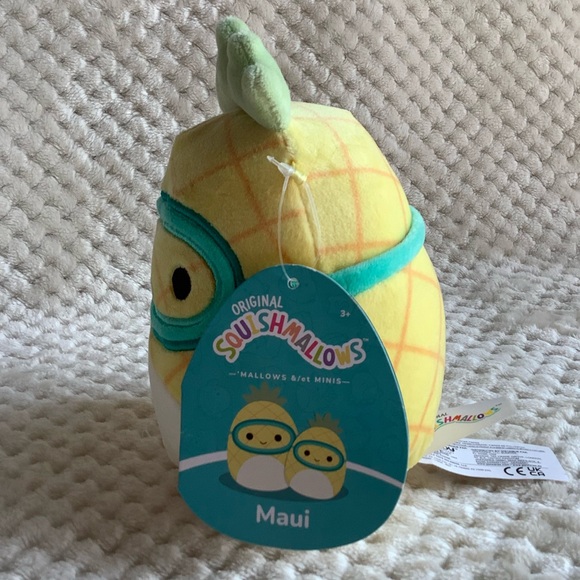 Kellytoy Squishmallows Maui Plush Scuba Diving Pineapple Stuffed Animal w Tags - Picture 5 of 11
